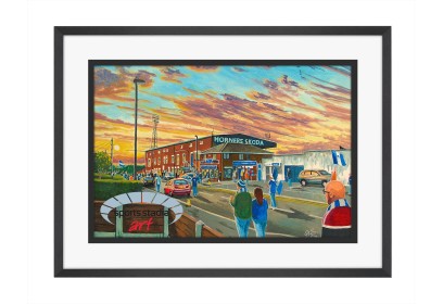 Boundary Park Stadium 'Going to the Match' Fine Art Print - Oldham Athletic FC